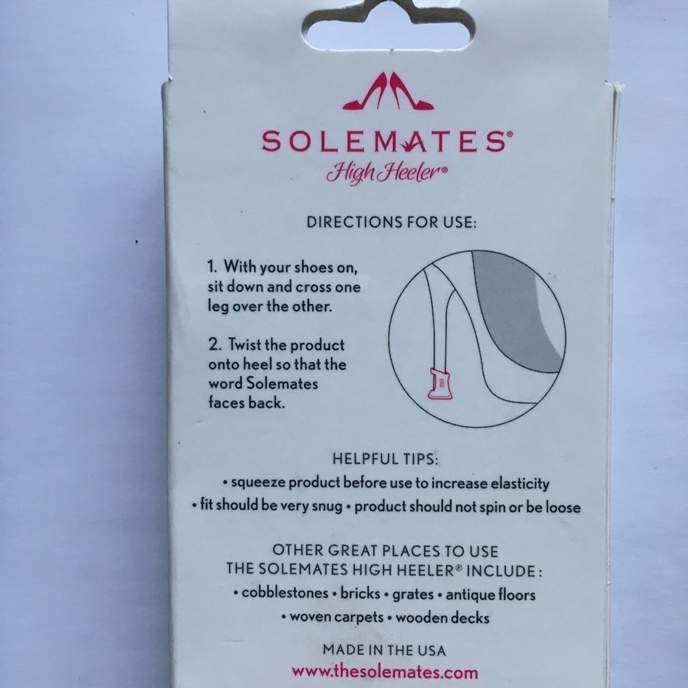 High Heel Protectors by Solemates Clear Narrow Transparent Model NWT - Picture 6 of 9